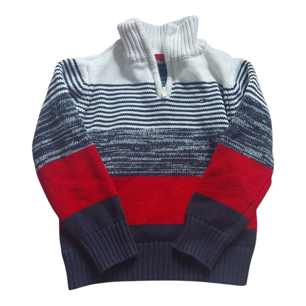 Tommy Hilfiger Kids Striped Sweater - Red, White, and Blue